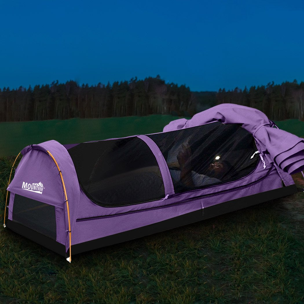 Mountview Double Swag Camping Swags Canvas Dome Tent Hiking Mattress