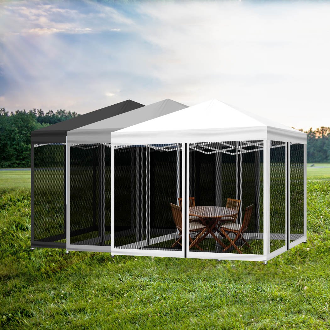 Mountview Gazebo 3x3 Marquee Pop Up Tent Outdoor Canopy Wedding Mesh