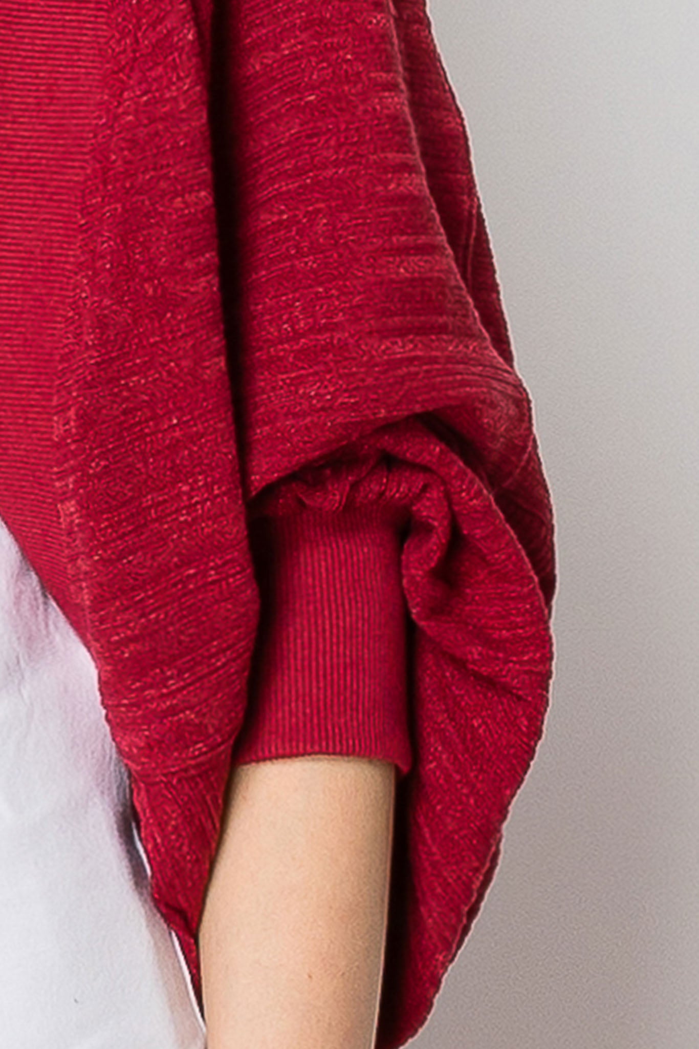 HEAVY RIBBED BOLERO SHRUG LONG SLEEVE CARDIGAN WIDE LEG PANTS SET