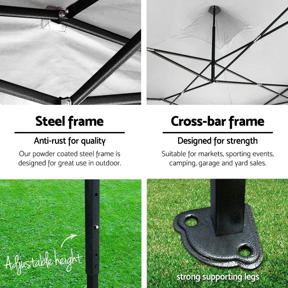 Instahut Gazebo Pop Up Marquee 3x6 Folding Tent Gazebos 500D Oxford
