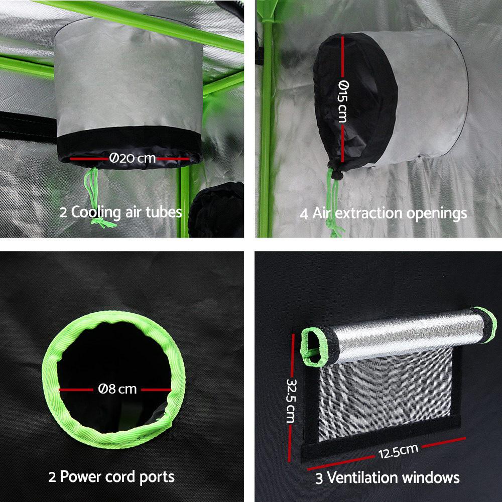 Green Fingers Grow Tent 80x80x160CM Hydroponics Kit Indoor Plant Room