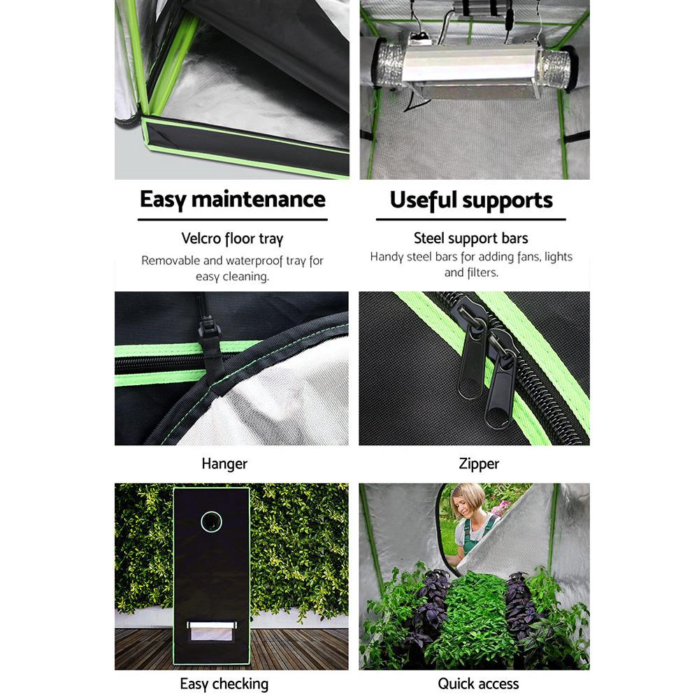 Green Fingers Grow Tent 80x80x160CM Hydroponics Kit Indoor Plant Room