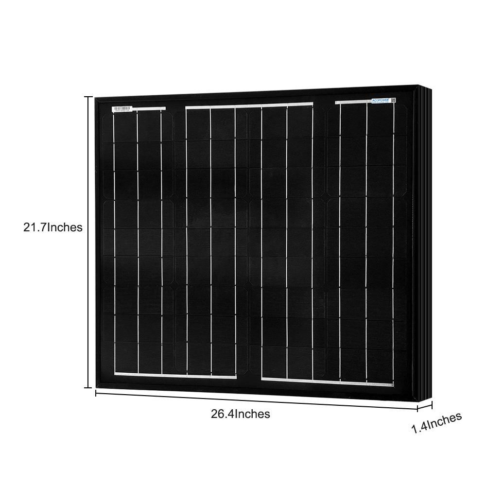 50 Watt 12 Volt Monocrystalline Solar Panel