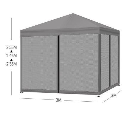 Mountview Gazebo 3x3 Marquee Pop Up Tent Outdoor Canopy Wedding Mesh