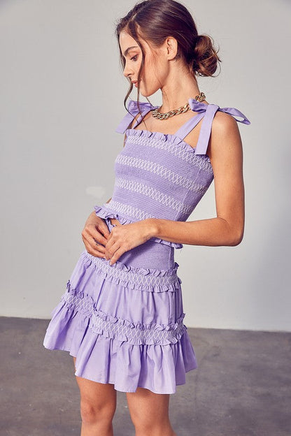 Smocked Bow Strap Top