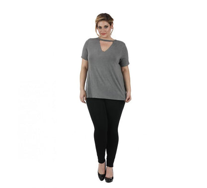 Curvy Plus Size Pant Elastic Waist and Tapered Leg 3535325C