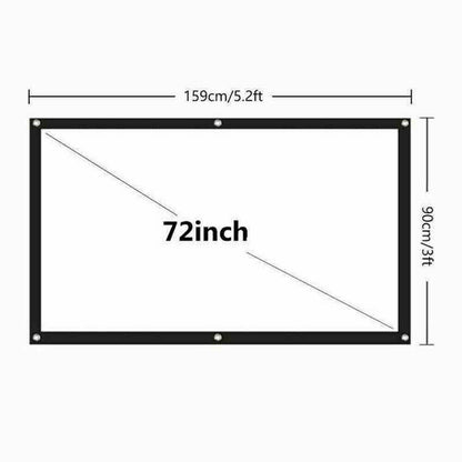 Portable Foldable Projector Screen 16:9 HD Outdoor Home Cinema Theater
