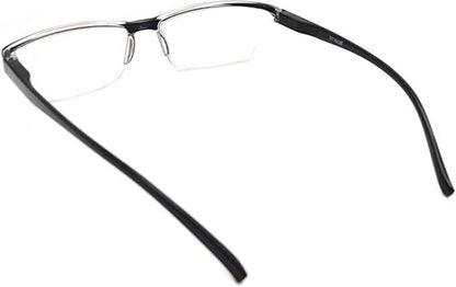 4 Pack Reading Glasses Readers Men Women Square Frame Spring Hinge