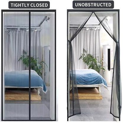 Magnetic Screen Door Mesh Curtain Durable Heavy Duty Mosquito Net Bug