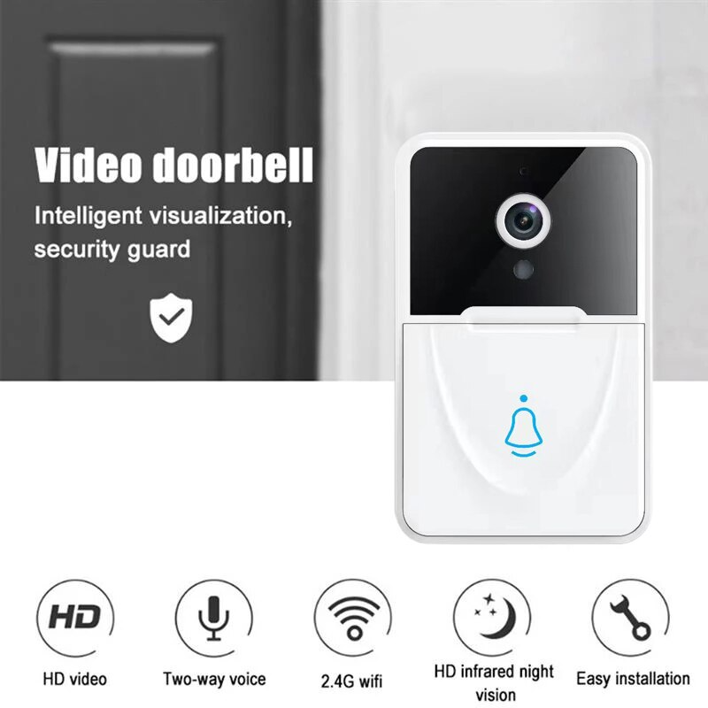 Wireless Security WiFi Smart Doorbell Intercom Video Camera Bell Chime