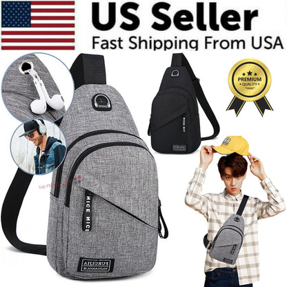 Men Women Sling Bag Chest Fanny Packs Cross Body Travel Sports