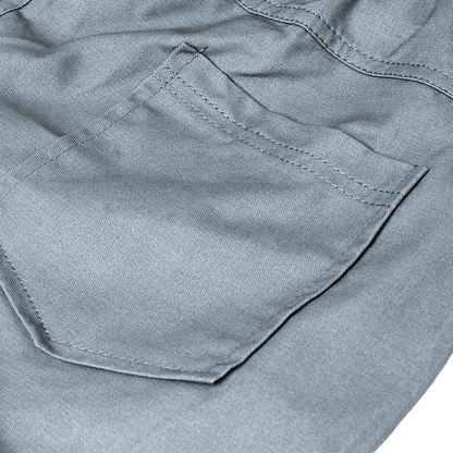 Men Casual Chino Cargo Shorts Elastic Waist Drawstring 6 Pockets