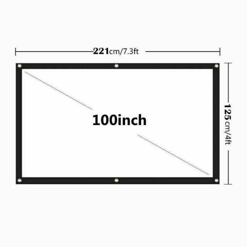 Portable Foldable Projector Screen 16:9 HD Outdoor Home Cinema Theater