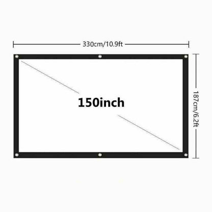 Portable Foldable Projector Screen 16:9 HD Outdoor Home Cinema Theater