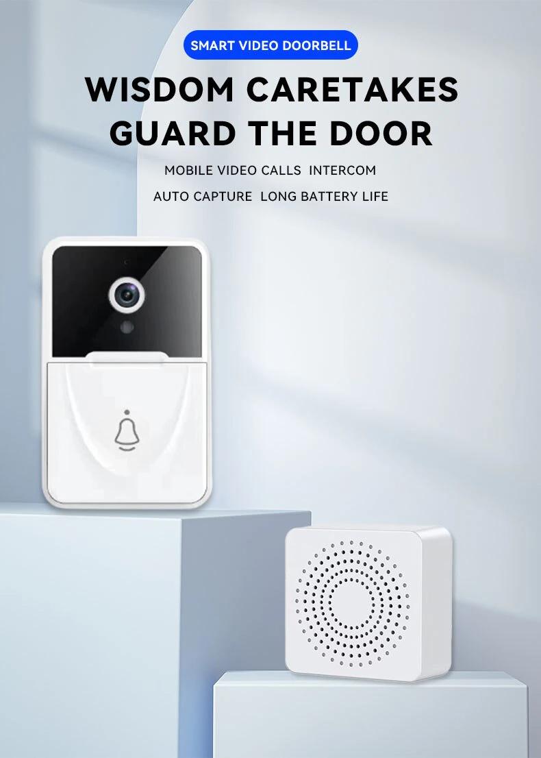 Wireless Security WiFi Smart Doorbell Intercom Video Camera Bell Chime