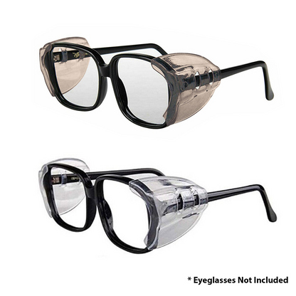 2 Pairs Side Shields For Eye Glasses Slip On Safety Glasses Shield