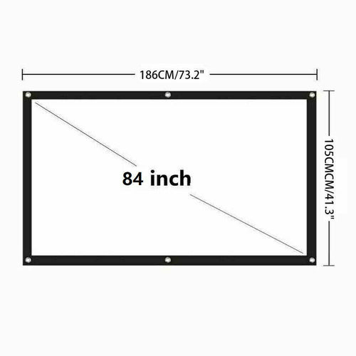 Portable Foldable Projector Screen 16:9 HD Outdoor Home Cinema Theater