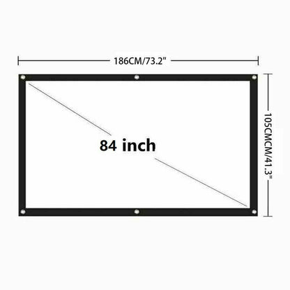 Portable Foldable Projector Screen 16:9 HD Outdoor Home Cinema Theater