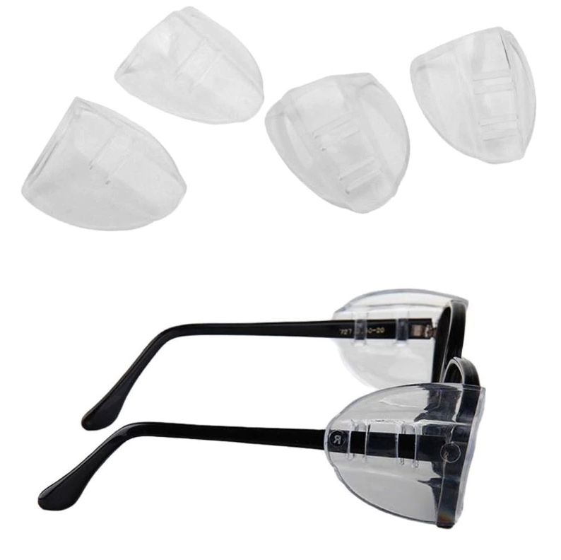 2 Pairs Side Shields For Eye Glasses Slip On Safety Glasses Shield