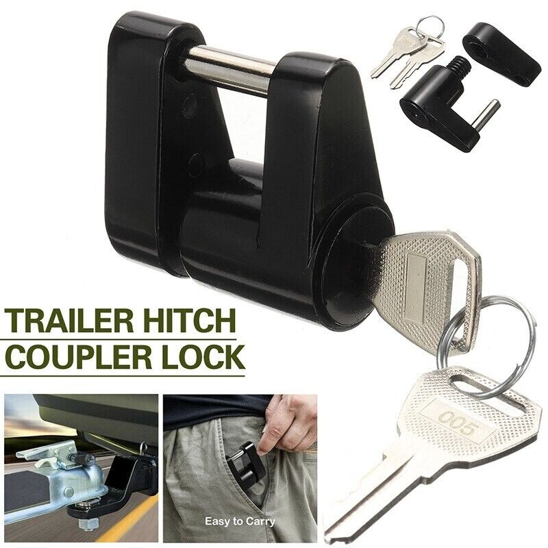 Trailer Hitch Coupler Lock Dia 1/4" Span 3/4" For Tow Boat RV Truck