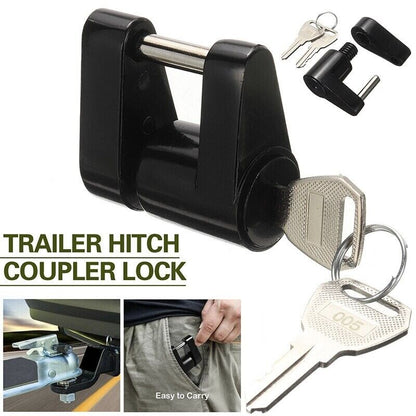Trailer Hitch Coupler Lock Dia 1/4" Span 3/4" For Tow Boat RV Truck