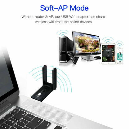 1200Mbps Long Range AC1200 Dual Band 5GHz Wireless USB 3.0 WiFi