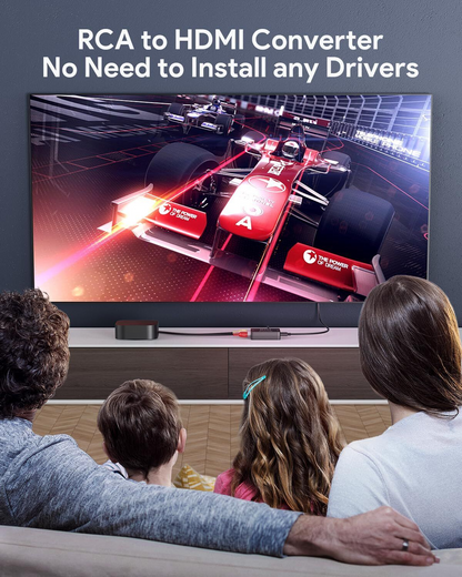 RCA to HDMI Converter Adapter AV 1080P For TV Audio Video Composite