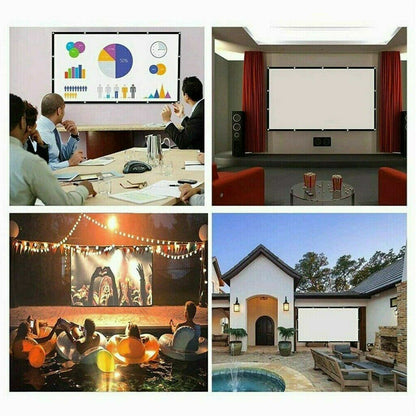 Portable Foldable Projector Screen 16:9 HD Outdoor Home Cinema Theater