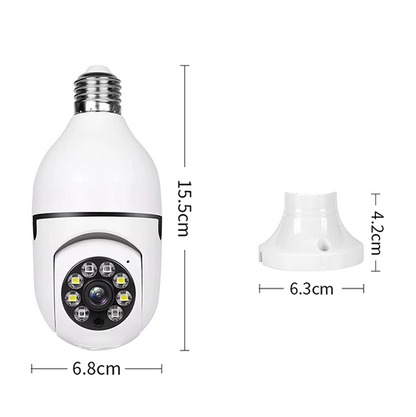 360° 1080P IP E27 Light Bulb Camera Wi-Fi IR Night Smart Home Wireless