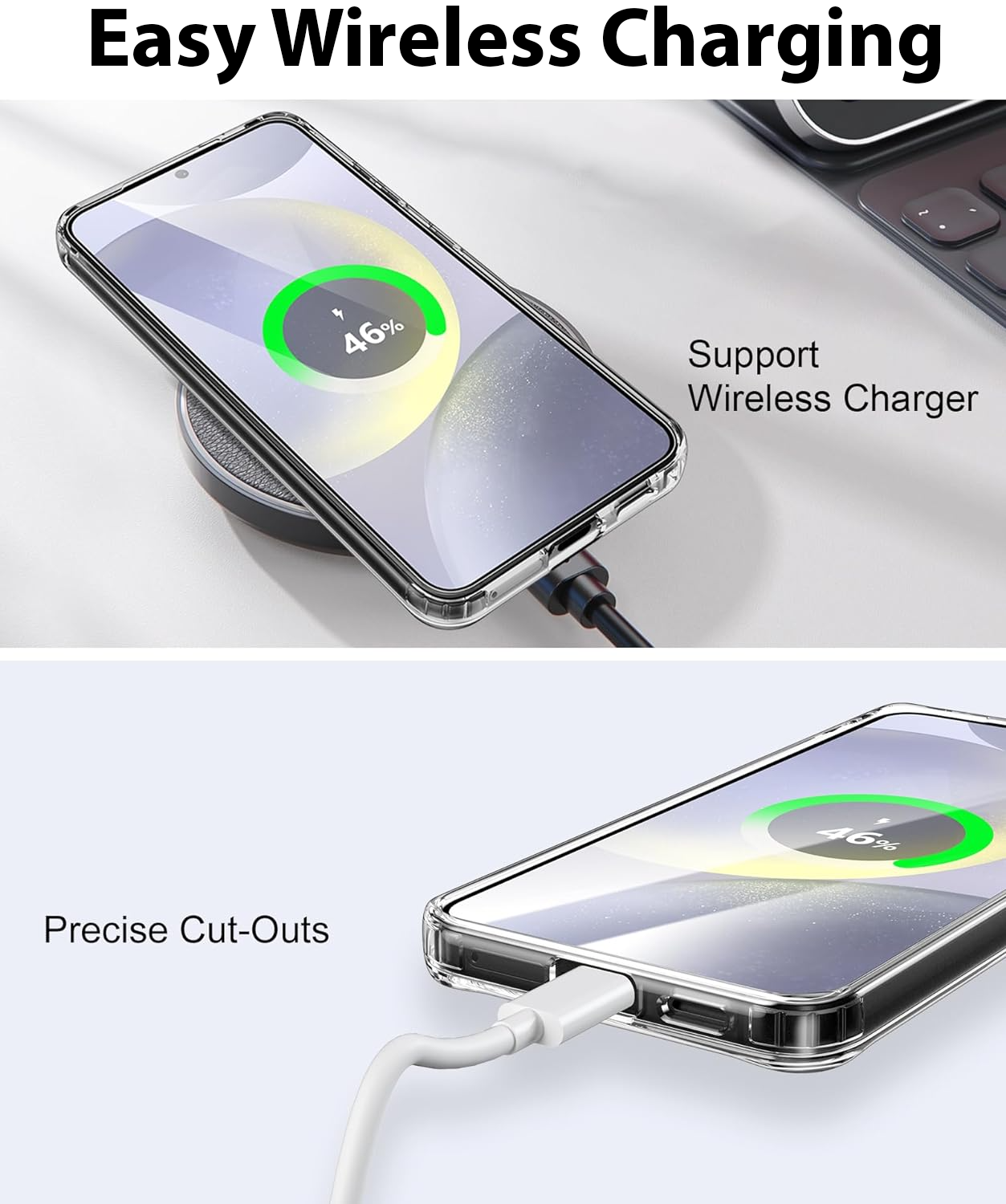 For Samsung Galaxy S24 Ultra Plus Shockproof Case & Screen Protector &