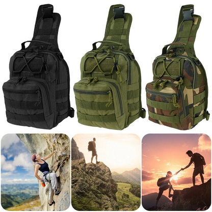 Mens Backpack Tactical Sling Shoulder Bag Molle Travel Chest Pack