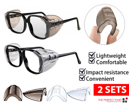 2 Pairs Side Shields For Eye Glasses Slip On Safety Glasses Shield