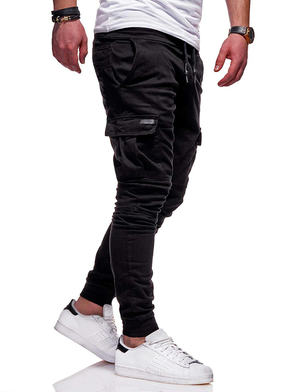 Men's Casual Joggers Pants Sweatpants Cargo Combat Loose Sport Workout