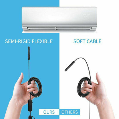 5M 6LEDs Snake Endoscope Borescope 8mm Inspection USB Camera Scope For