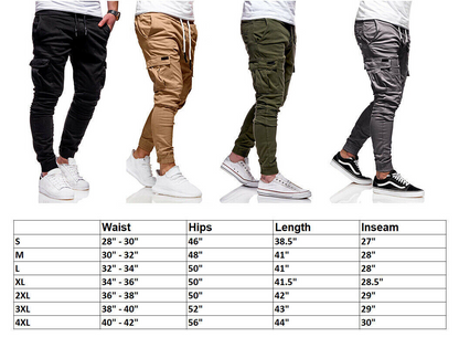 Men's Casual Joggers Pants Sweatpants Cargo Combat Loose Sport Workout