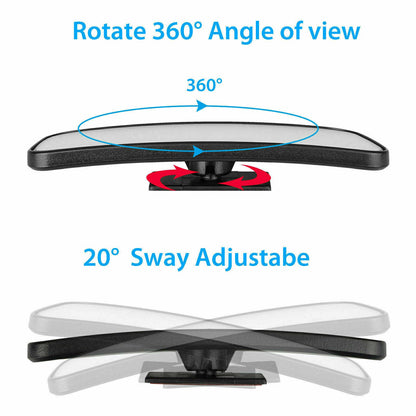 2x 360° Stick on Rear View Auxiliary Blind Spot Mirror Wide Angle Car