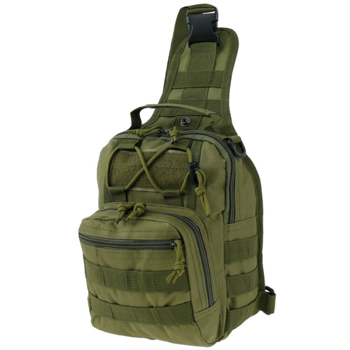 Mens Backpack Tactical Sling Shoulder Bag Molle Travel Chest Pack