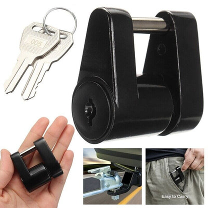 Trailer Hitch Coupler Lock Dia 1/4" Span 3/4" For Tow Boat RV Truck