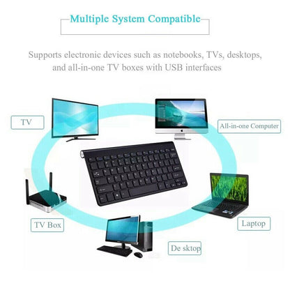 Mini Wireless Keyboard And Mouse Set Waterproof 2.4G For Mac Apple PC