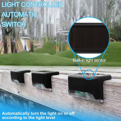 8 Pack New Solar Deck Lights Outdoor Waterproof LED Steps Lamps For