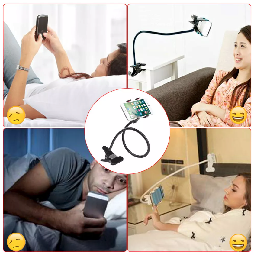 Universal Lazy Mobile Phone Gooseneck Stand Holder Flexible Bed Desk