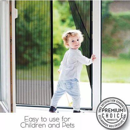 Magnetic Screen Door Mesh Curtain Durable Heavy Duty Mosquito Net Bug
