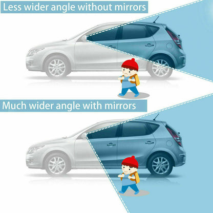 2x 360° Stick on Rear View Auxiliary Blind Spot Mirror Wide Angle Car