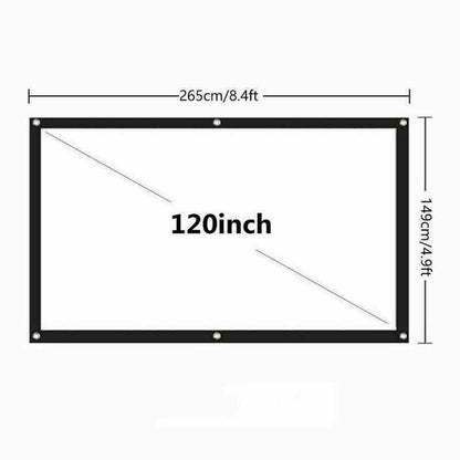 Portable Foldable Projector Screen 16:9 HD Outdoor Home Cinema Theater