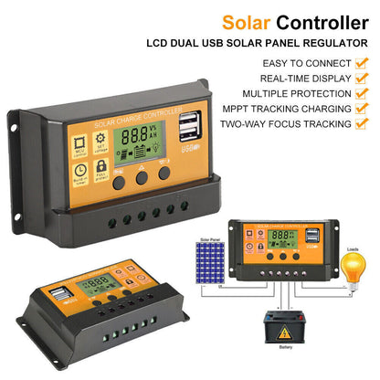 MPPT Solar Panel Regulator Charge Controller Auto Focus Tracking