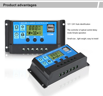 MPPT Solar Panel Regulator Charge Controller Auto Focus Tracking
