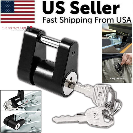 Trailer Hitch Coupler Lock Dia 1/4" Span 3/4" For Tow Boat RV Truck
