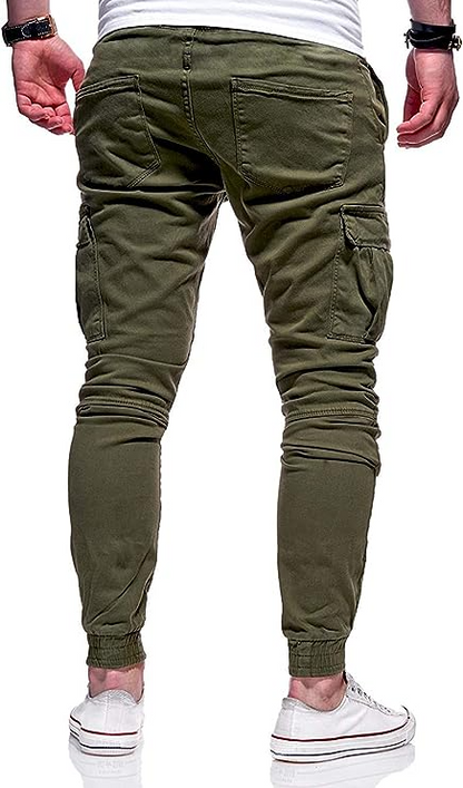 Men's Casual Joggers Pants Sweatpants Cargo Combat Loose Sport Workout