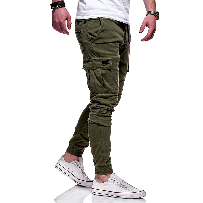 Men's Casual Joggers Pants Sweatpants Cargo Combat Loose Sport Workout