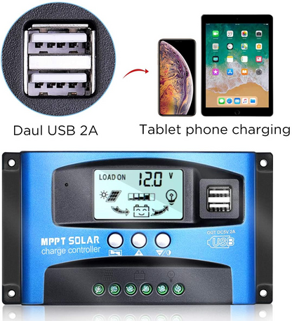 MPPT Solar Panel Regulator Charge Controller Auto Focus Tracking